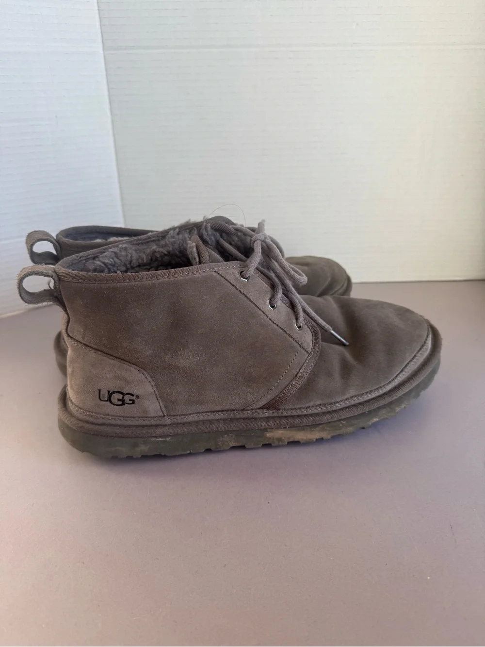 UGG Men's Suede Lace-Up Ankle Boots - Dark Brown